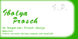 ibolya prosch business card